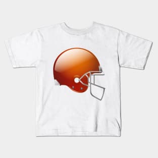 Original Football Helmet In Orange Color Kids T-Shirt